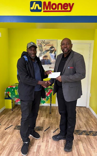 JN Money with client